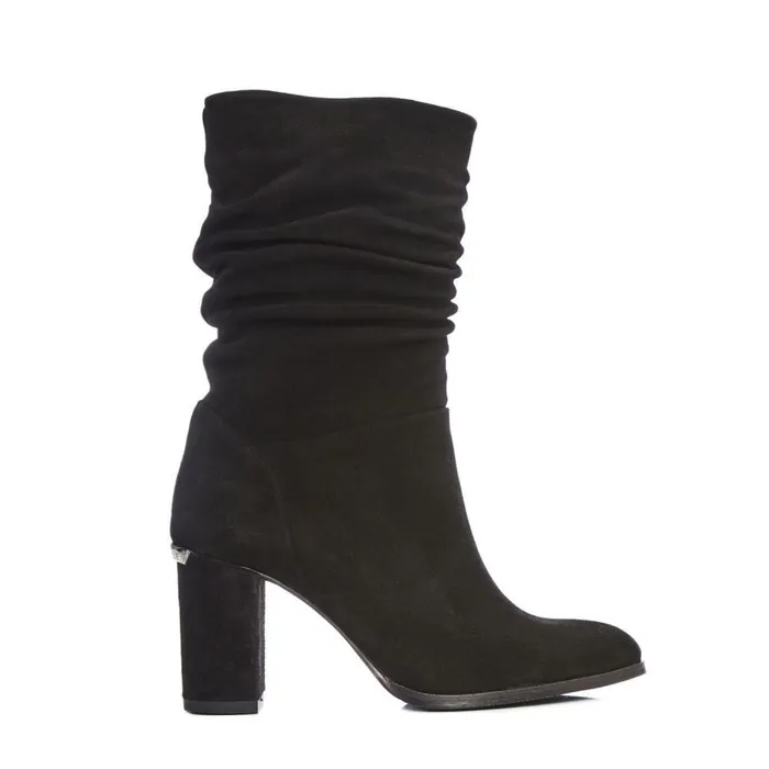 Women Moda In Pelle MidCalf Boots Rogue Black Suede
