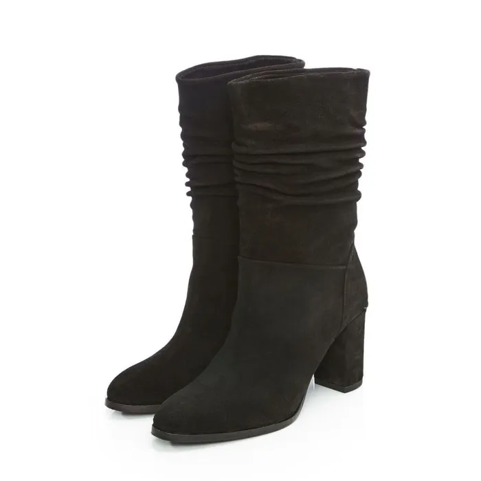 Women Moda In Pelle MidCalf Boots Rogue Black Suede