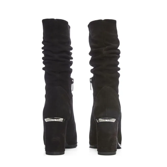 Women Moda In Pelle MidCalf Boots Rogue Black Suede