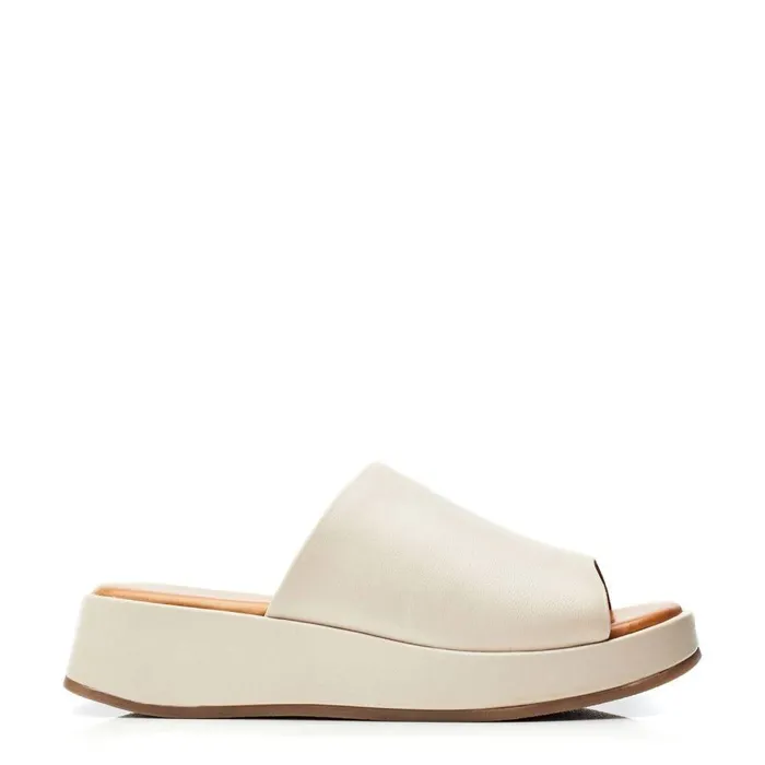 Women Moda In Pelle Mule Sandals Orolia Off White Leather