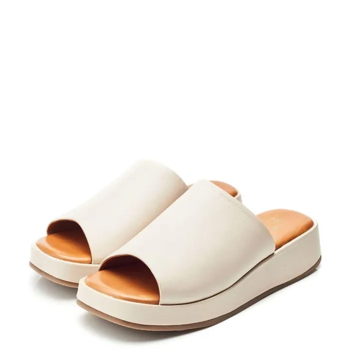 Women Moda In Pelle Mule Sandals Orolia Off White Leather