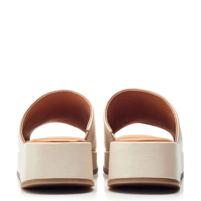 Women Moda In Pelle Mule Sandals Orolia Off White Leather