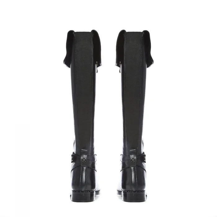 Women Moda In Pelle Over The Knee Boots Tori Black Leather