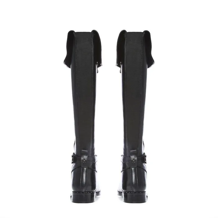 Women Moda In Pelle Over The Knee Boots Tori Black Leather