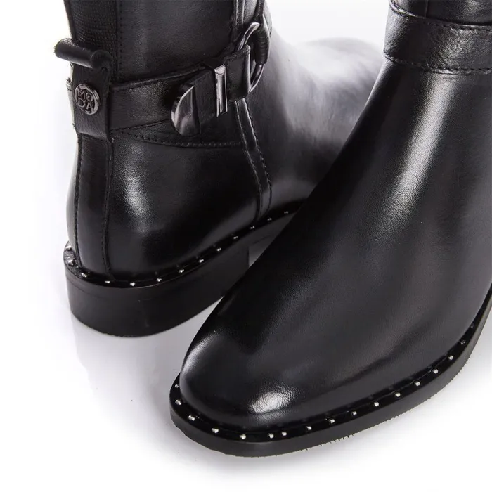 Women Moda In Pelle Over The Knee Boots Tori Black Leather