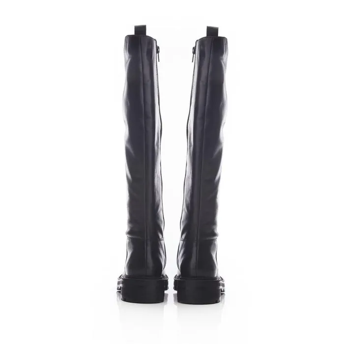 Women Moda In Pelle Riding And Flat Boots Shoon Sh Casalis Black Leather Women Moda In Pelle Riding And Flat Boots Shoon Sh Casalis Black Leather