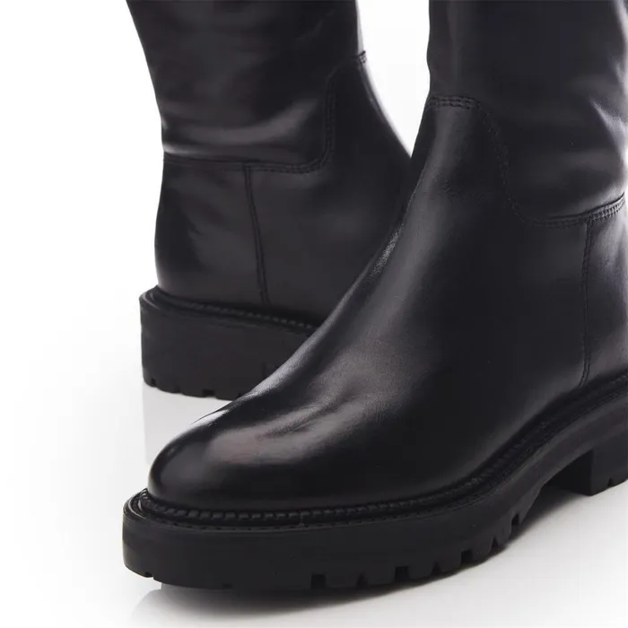 Women Moda In Pelle Riding And Flat Boots Shoon Sh Casalis Black Leather Women Moda In Pelle Riding And Flat Boots Shoon Sh Casalis Black Leather