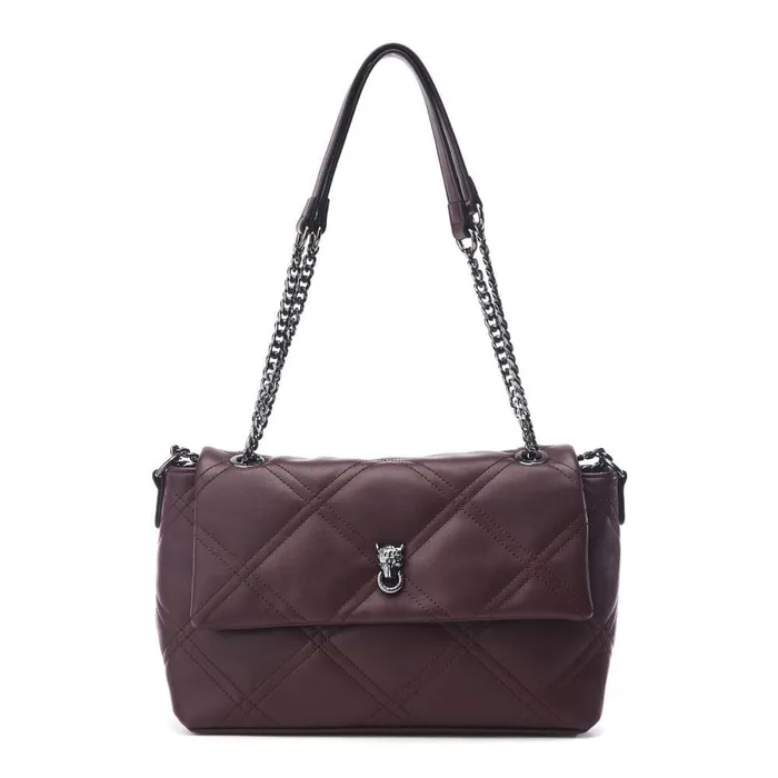 Women Moda In Pelle Shoulder Bags Bea Bag Burgundy Porvair