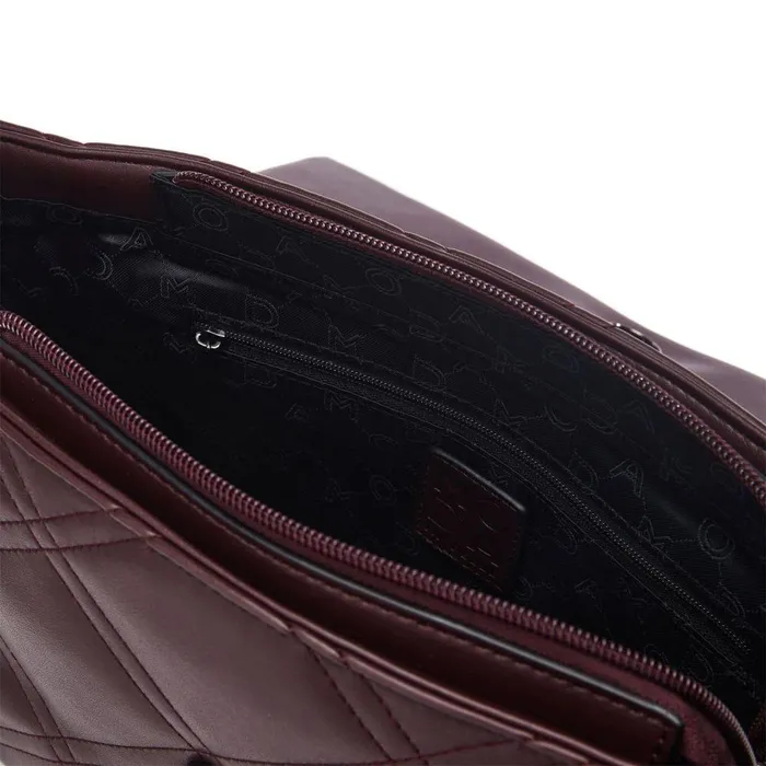 Women Moda In Pelle Shoulder Bags Bea Bag Burgundy Porvair