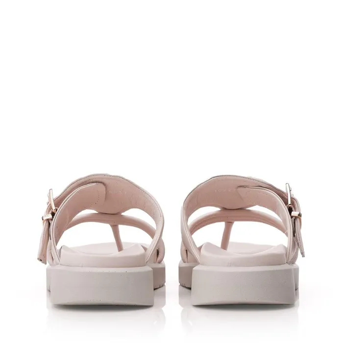Women Moda In Pelle Slider Sandals Shoon Sh Impost Off White Leather Women Moda In Pelle Slider Sandals Shoon Sh Impost Off White Leather
