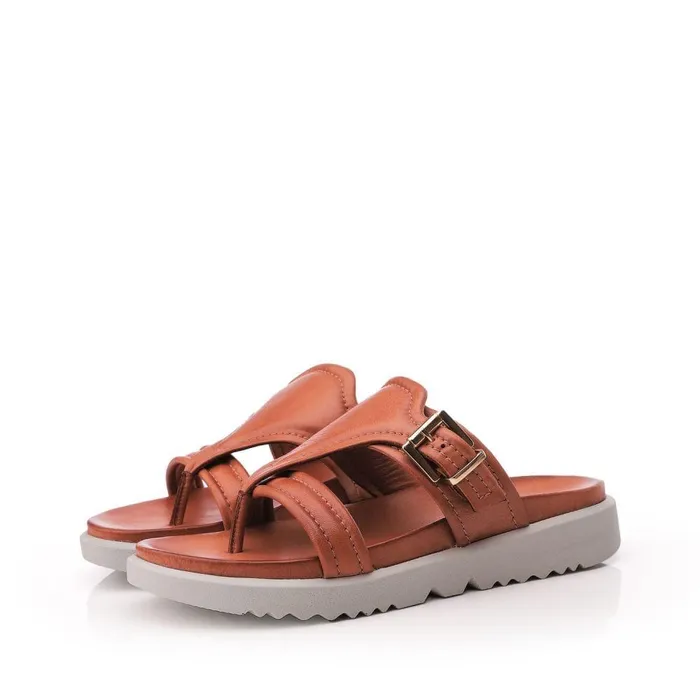 Women Moda In Pelle Slider Sandals Shoon Sh Impost Tan Leather Women Moda In Pelle Slider Sandals Shoon Sh Impost Tan Leather