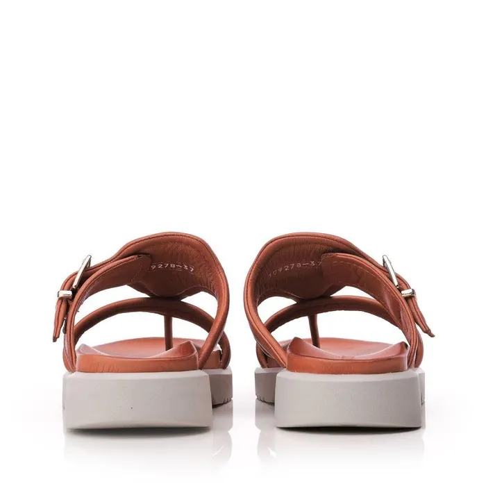 Women Moda In Pelle Slider Sandals Shoon Sh Impost Tan Leather Women Moda In Pelle Slider Sandals Shoon Sh Impost Tan Leather