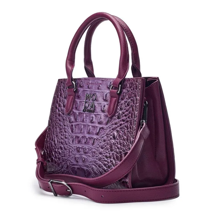 Women Moda In Pelle Tote Bags Bryce Bag Purple Porvair