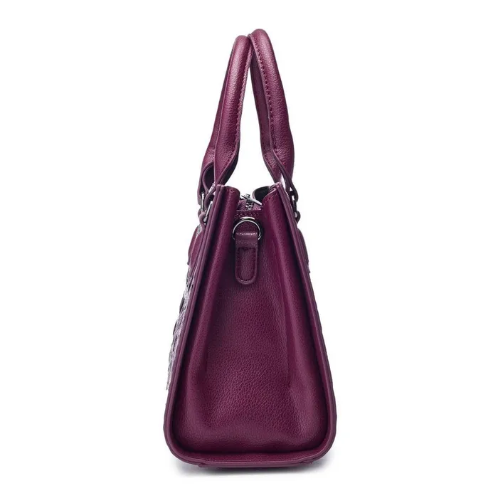 Women Moda In Pelle Tote Bags Bryce Bag Purple Porvair