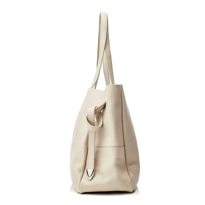 Women Moda In Pelle Tote Bags Indiana Bag Off White Leather