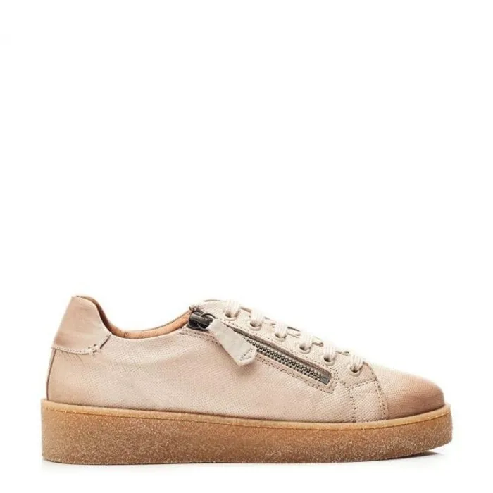 Women Moda In Pelle Wedge Trainers Shoon Sh Elston Off White Leather