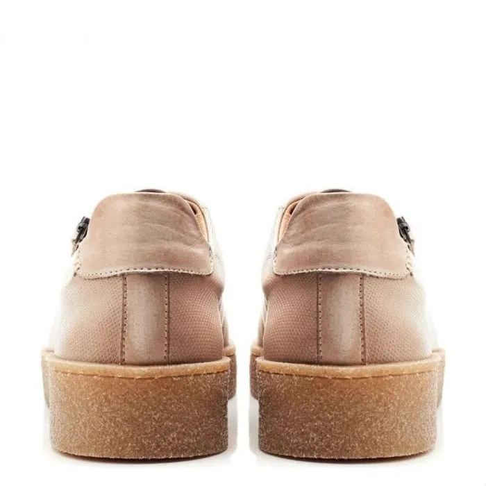 Women Moda In Pelle Wedge Trainers Shoon Sh Elston Off White Leather