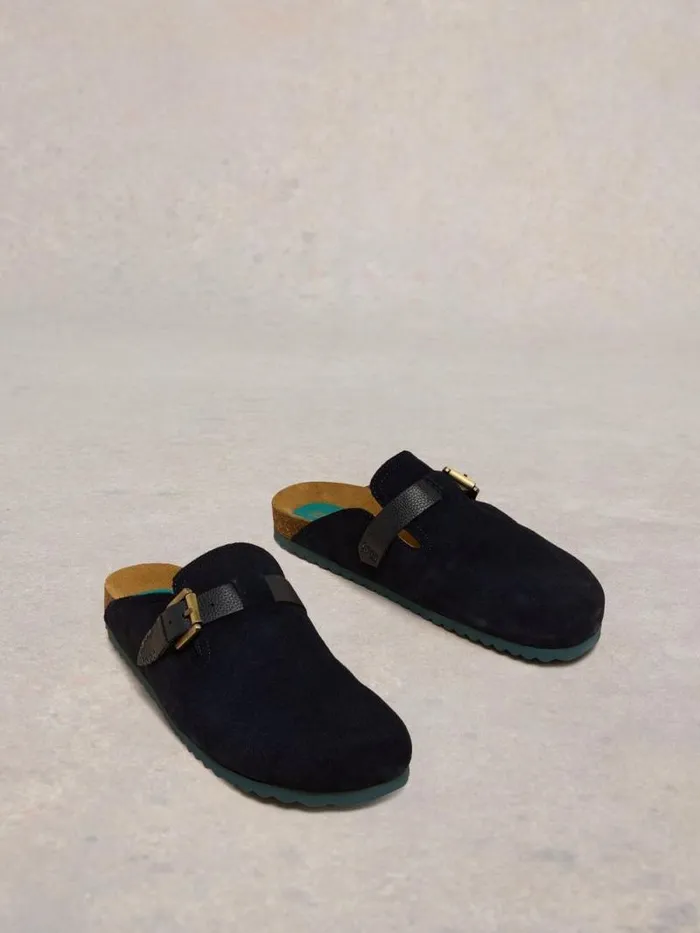 Women Myrtle Suede Slip On Mule Dark Navy White Stuff Mules