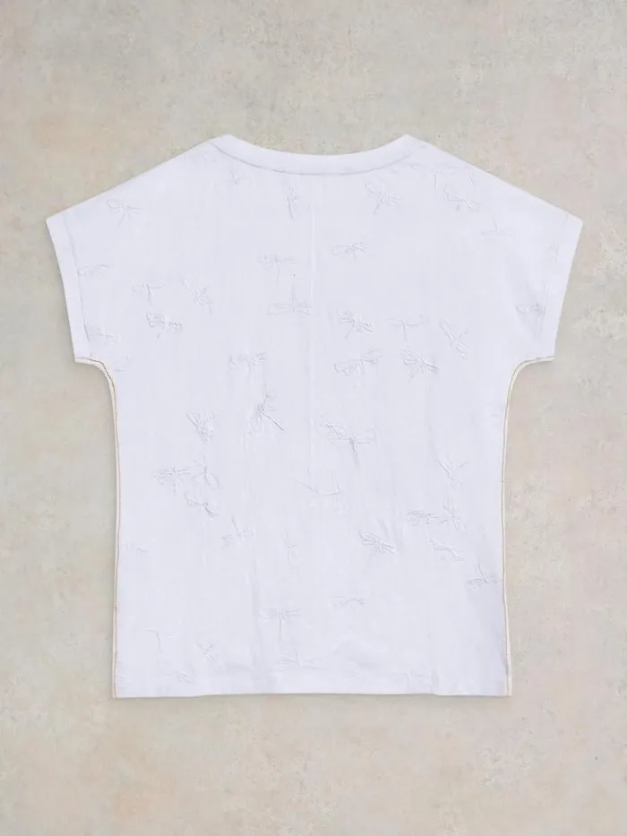 Women NELLY NOTCH NECK EMBROIDERED TEE Brilliant White White Stuff Tops and Tees Women NELLY NOTCH NECK EMBROIDERED TEE Brilliant White White Stuff Tops and Tees