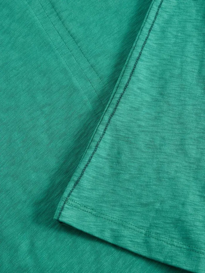 Women NELLY NOTCH NECK TSHIRT Dusty Green White Stuff Tops and Tees