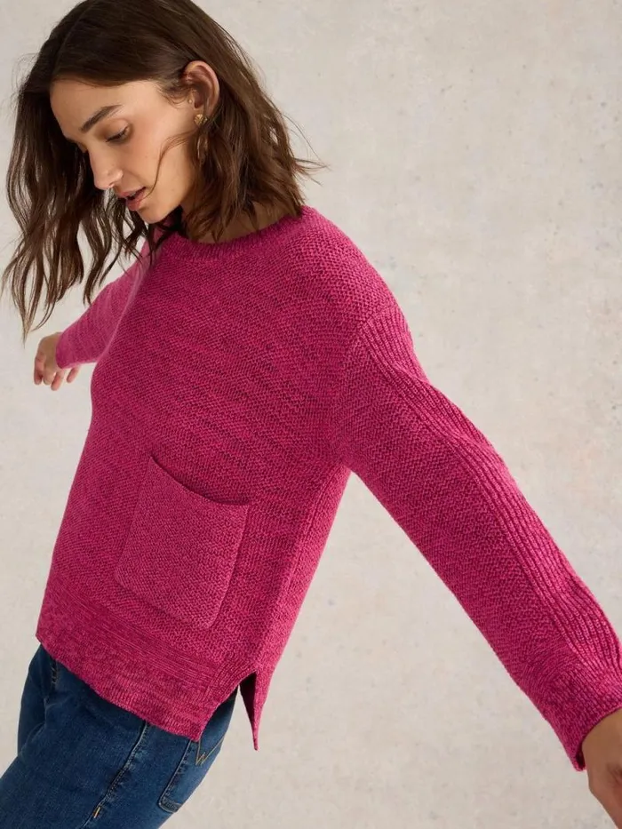 Women NORTHBANK JUMPER Pink Multi White Stuff Knitwear