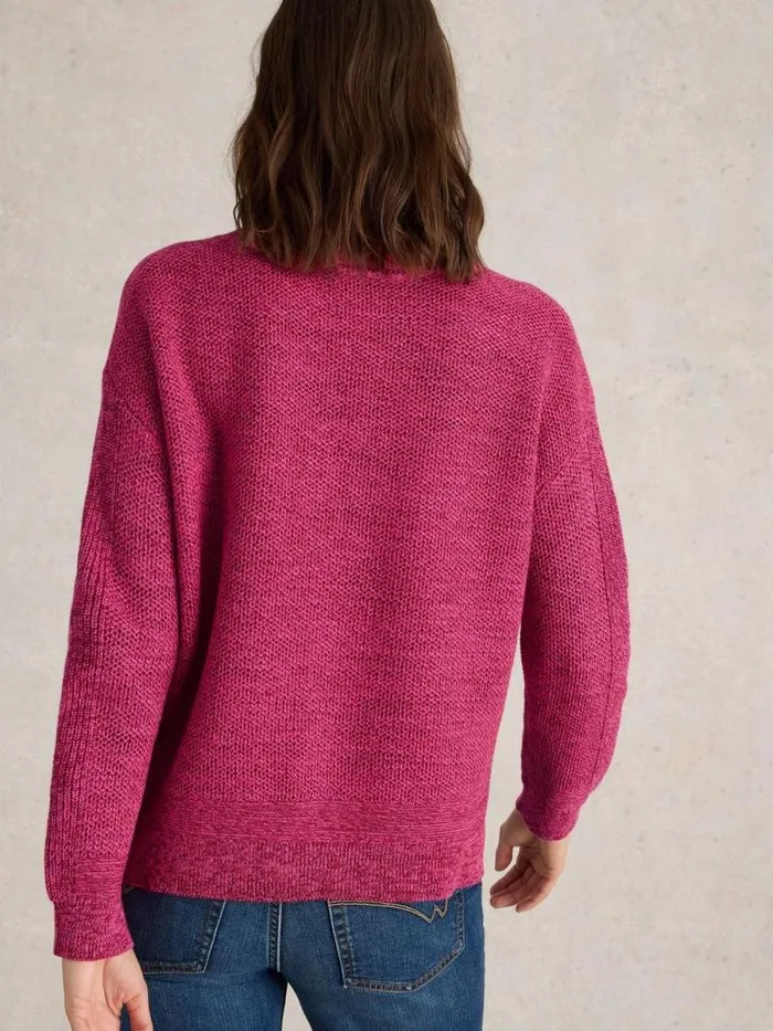 Women NORTHBANK JUMPER Pink Multi White Stuff Knitwear