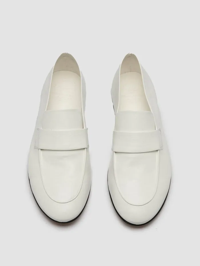 Women Officine Creative Footwear BLAIR 001 White Leather Loafers Women Officine Creative Footwear BLAIR 001 White Leather Loafers