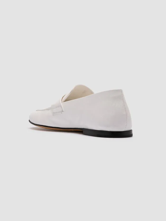 Women Officine Creative Footwear BLAIR 001 White Leather Loafers Women Officine Creative Footwear BLAIR 001 White Leather Loafers