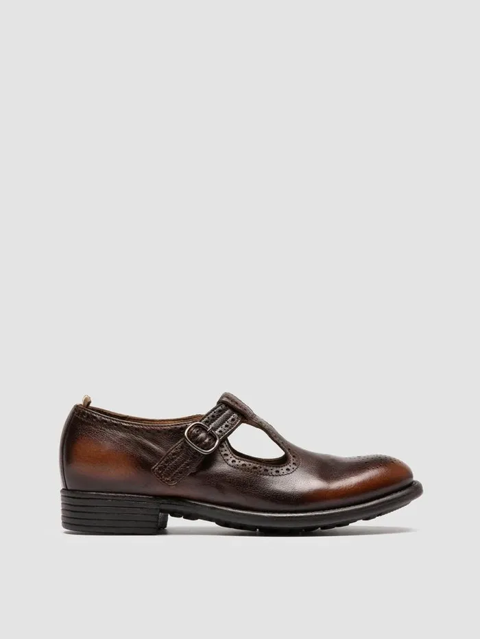 Women Officine Creative Footwear CALIXTE 071 Brown Leather TBar Shoes