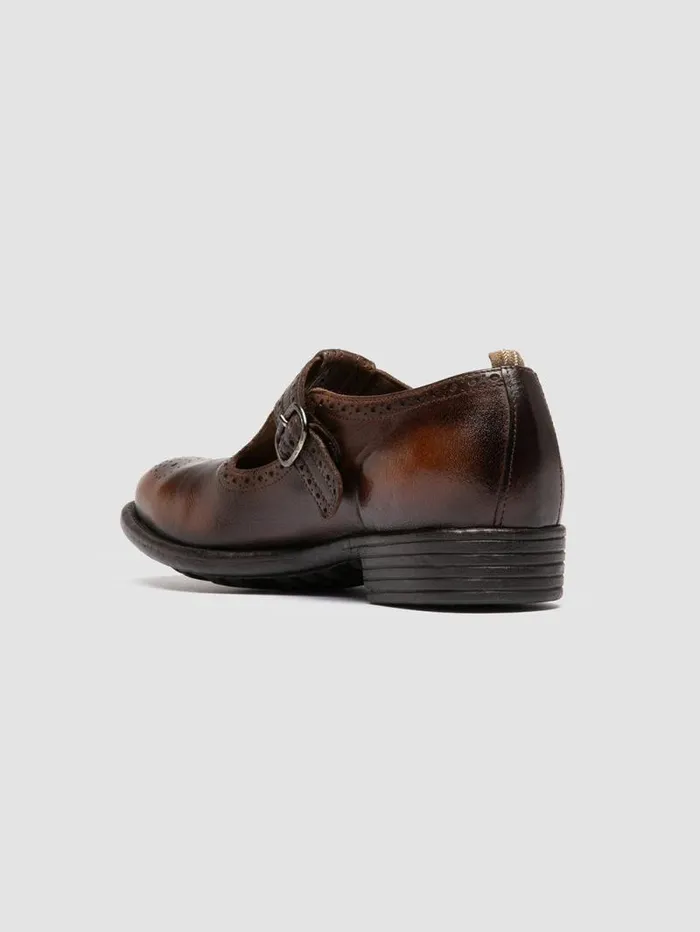 Women Officine Creative Footwear CALIXTE 071 Brown Leather TBar Shoes Women Officine Creative Footwear CALIXTE 071 Brown Leather TBar Shoes
