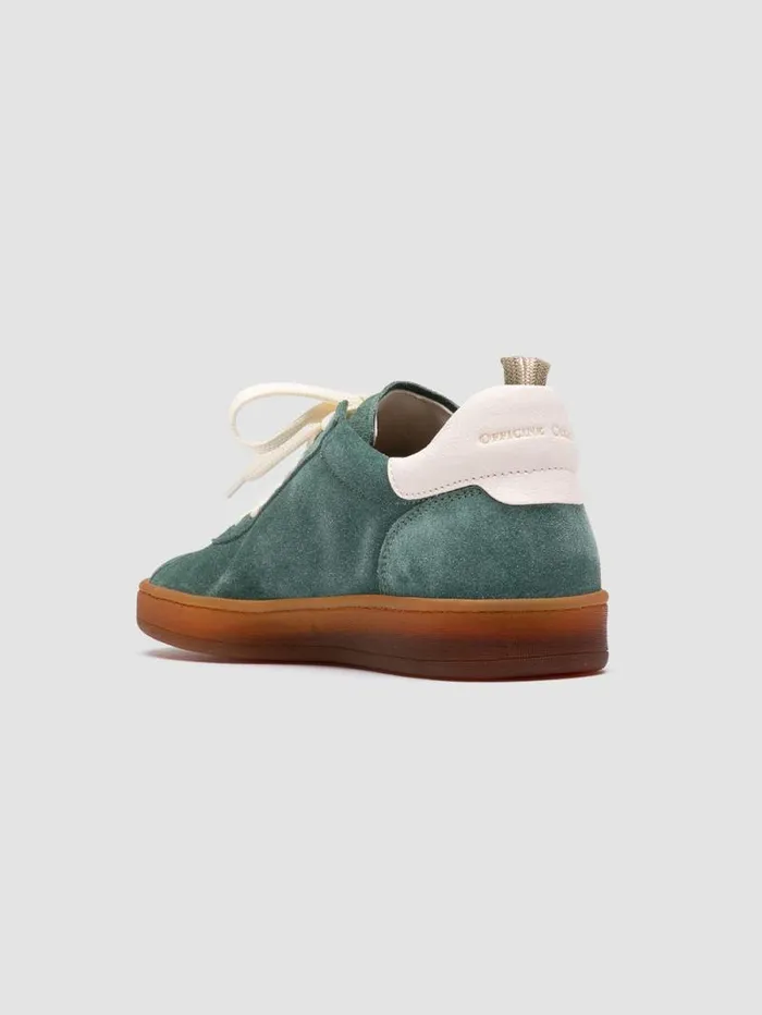 Women Officine Creative Footwear DESTINY 101 Green Leather And Suede Low Top Sneakers