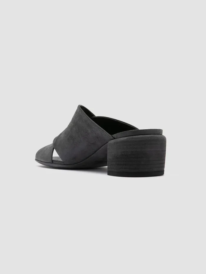 Women Officine Creative Footwear HADRY 007 Black Leather Slide Sandals