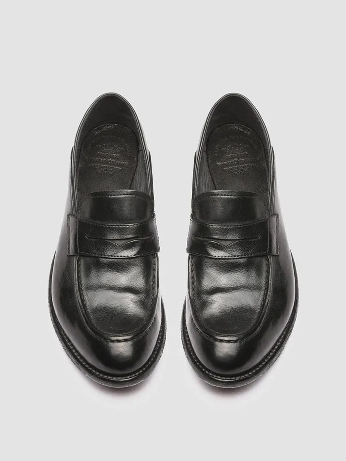 Women Officine Creative Footwear LEXIKON 140 Black Leather Penny Loafers