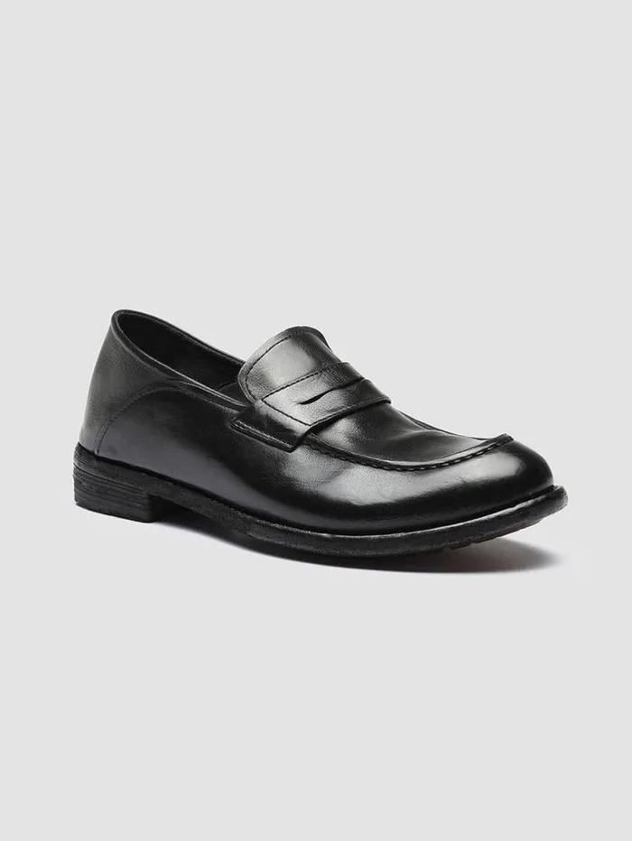 Women Officine Creative Footwear LEXIKON 140 Black Leather Penny Loafers