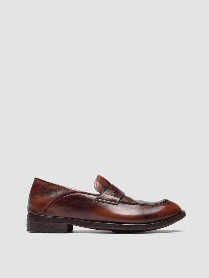 Women Officine Creative Footwear LEXIKON 140 Tabacco Leather Penny Loafers