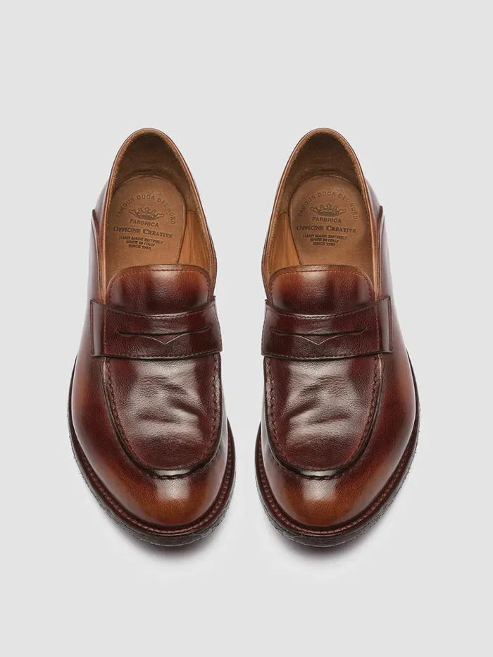 Women Officine Creative Footwear LEXIKON 140 Tabacco Leather Penny Loafers Women Officine Creative Footwear LEXIKON 140 Tabacco Leather Penny Loafers