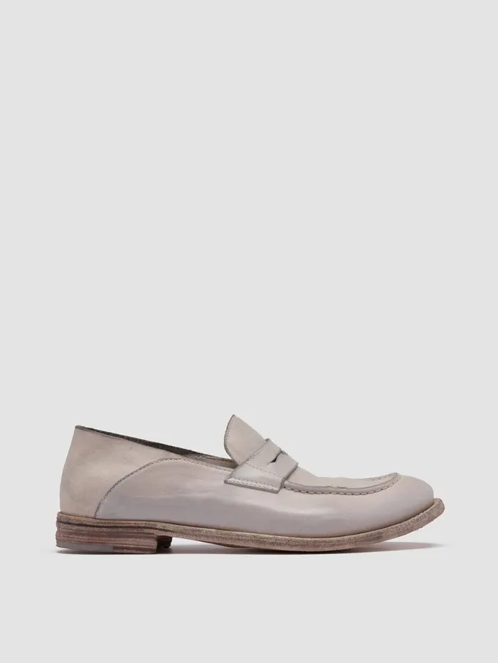 Women Officine Creative Footwear LEXIKON 516 White Leather Penny Loafers