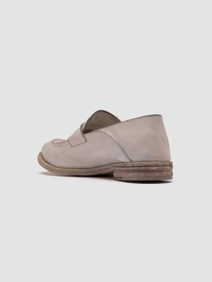 Women Officine Creative Footwear LEXIKON 516 White Leather Penny Loafers Women Officine Creative Footwear LEXIKON 516 White Leather Penny Loafers