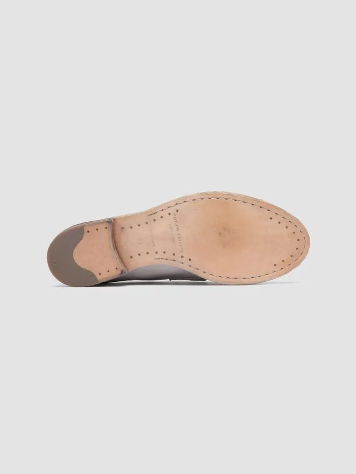 Women Officine Creative Footwear LEXIKON 516 White Leather Penny Loafers Women Officine Creative Footwear LEXIKON 516 White Leather Penny Loafers