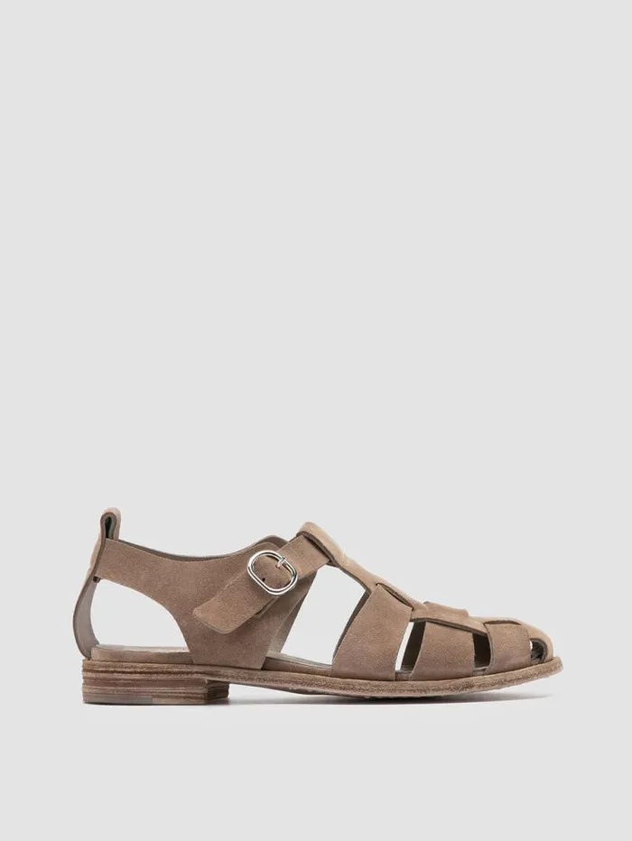 Women Officine Creative Footwear LEXIKON 536 Taupe Suede Sandals
