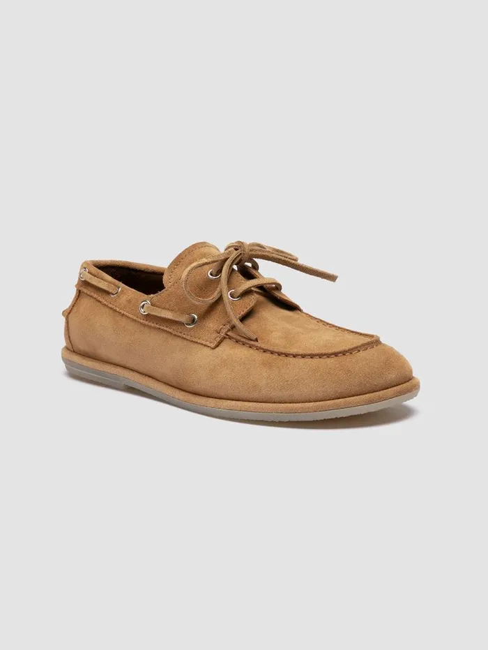 Women Officine Creative Footwear LOVE 101 Beige Suede Boat Shoes Women Officine Creative Footwear LOVE 101 Beige Suede Boat Shoes