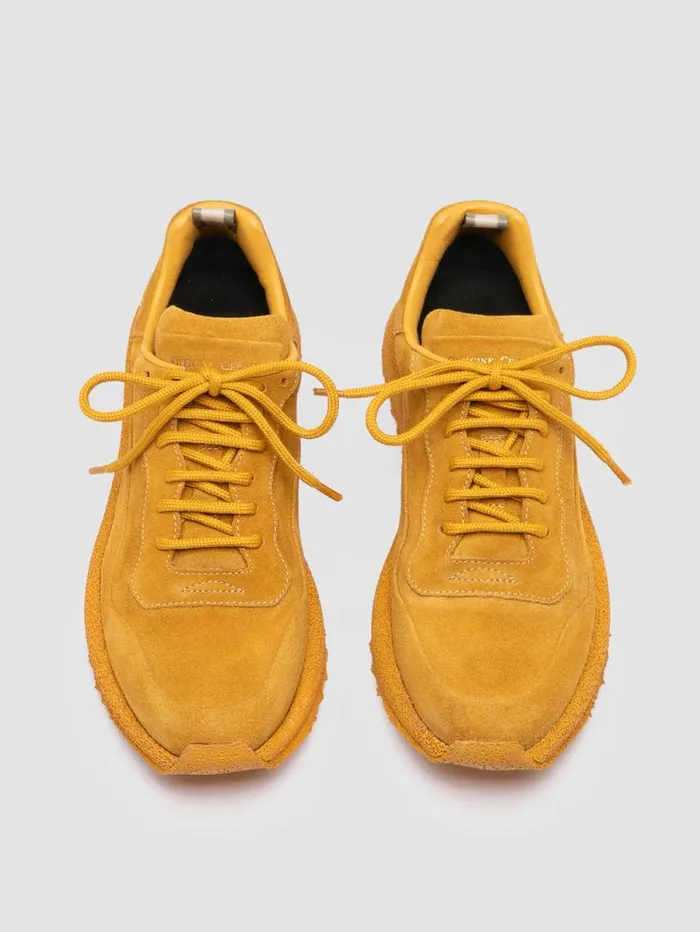 Women Officine Creative Footwear RACE RUBREX 103 Yellow Suede Low Top Sneakers