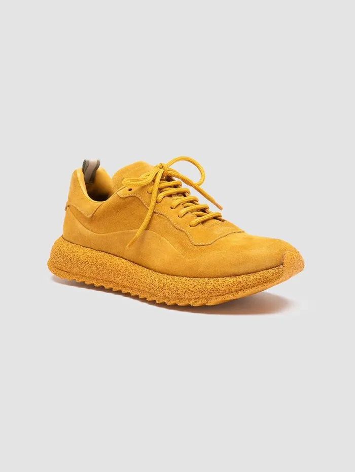 Women Officine Creative Footwear RACE RUBREX 103 Yellow Suede Low Top Sneakers