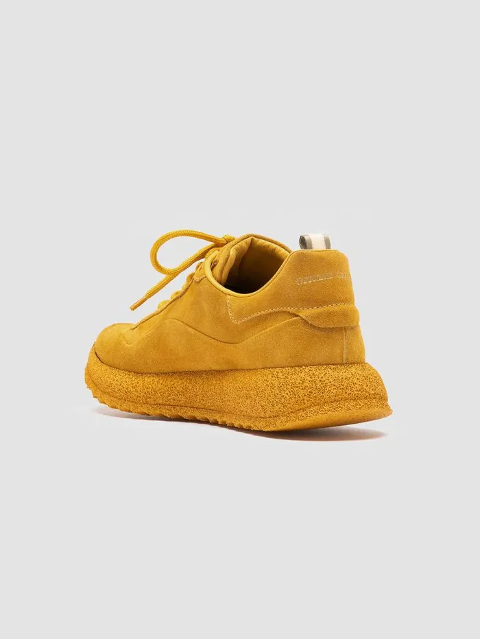 Women Officine Creative Footwear RACE RUBREX 103 Yellow Suede Low Top Sneakers