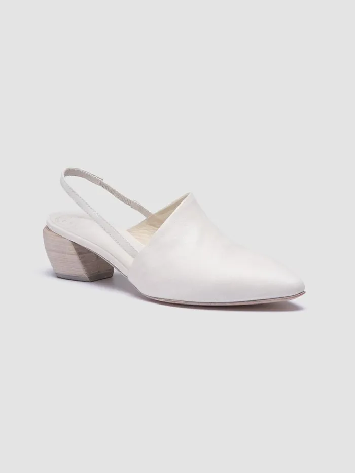 Women Officine Creative Footwear SALLY 029 White Slingback Sandals Women Officine Creative Footwear SALLY 029 White Slingback Sandals