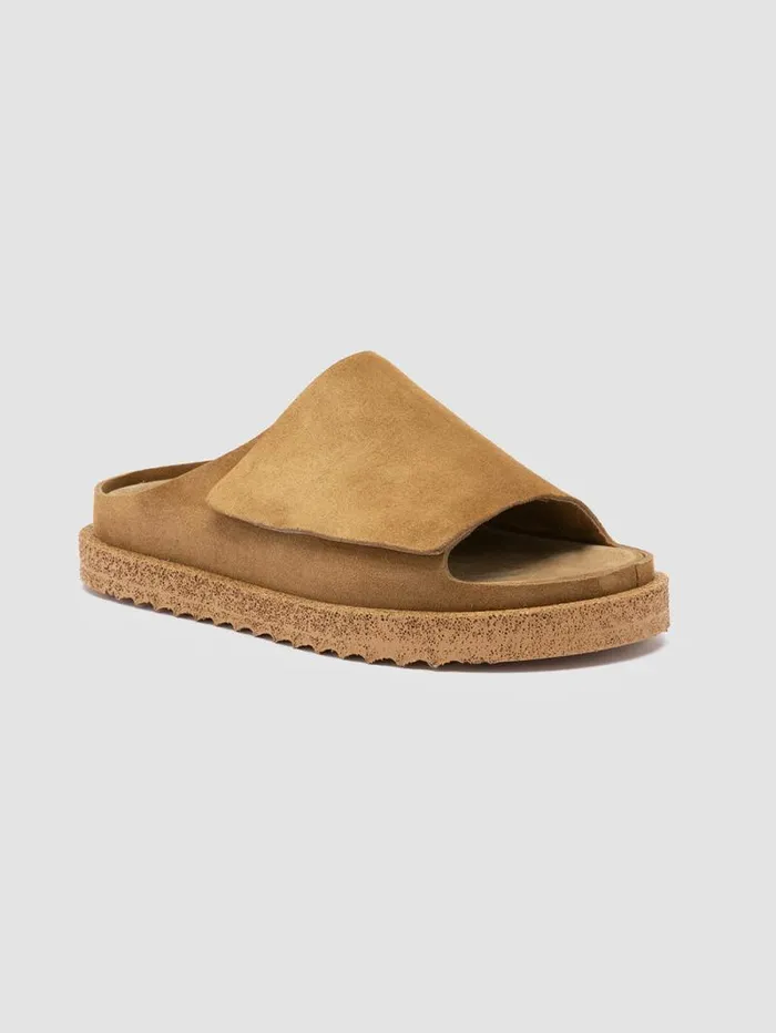 Women Officine Creative Footwear SANDS 106 Brown Suede Slide Sandals Women Officine Creative Footwear SANDS 106 Brown Suede Slide Sandals
