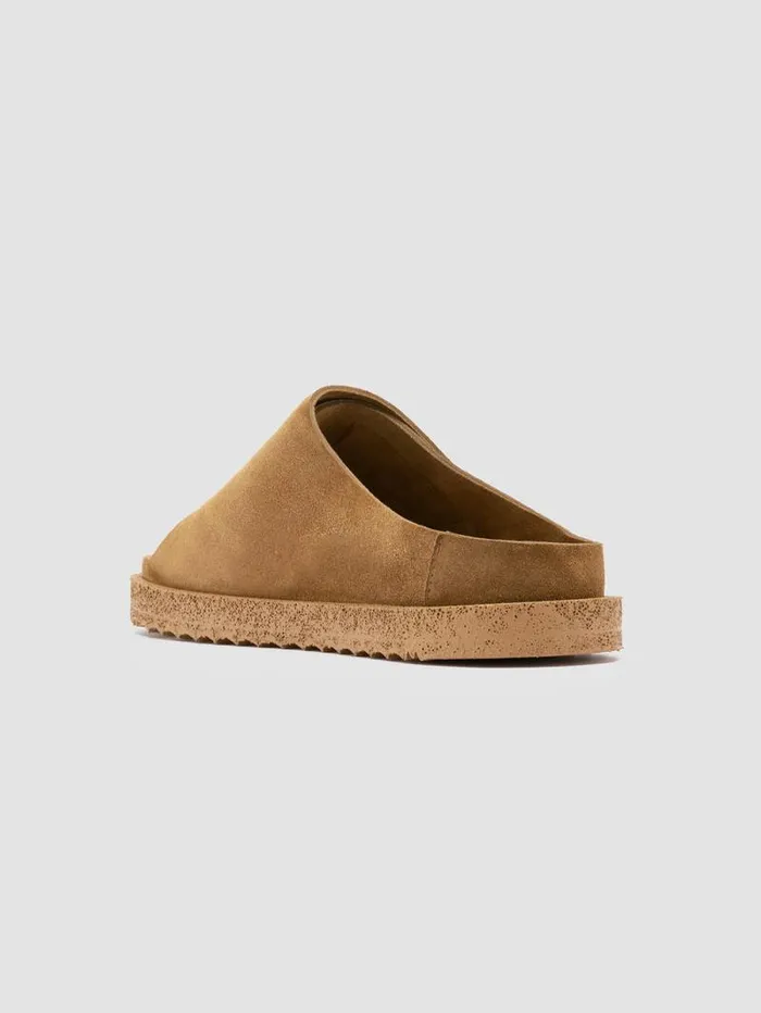 Women Officine Creative Footwear SANDS 106 Brown Suede Slide Sandals Women Officine Creative Footwear SANDS 106 Brown Suede Slide Sandals