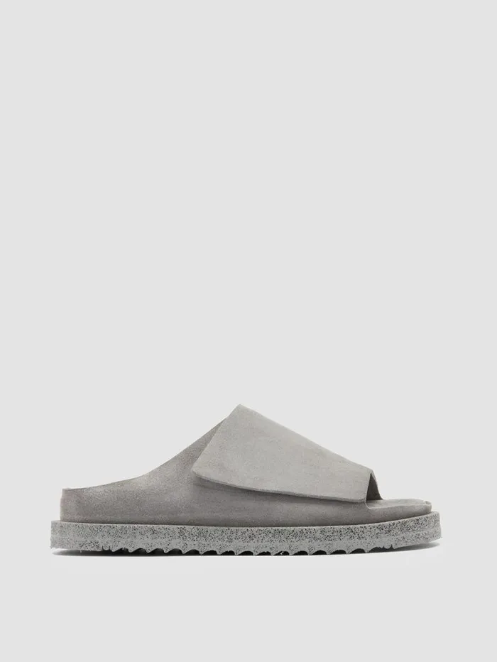 Women Officine Creative Footwear SANDS 106 Gray Suede Slide Sandals