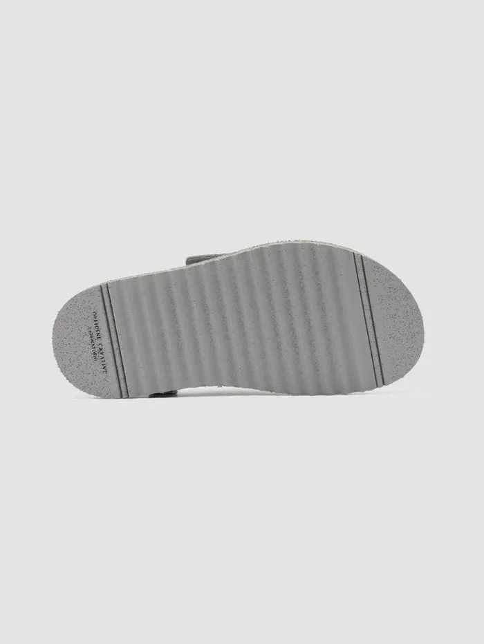 Women Officine Creative Footwear SANDS 106 Gray Suede Slide Sandals