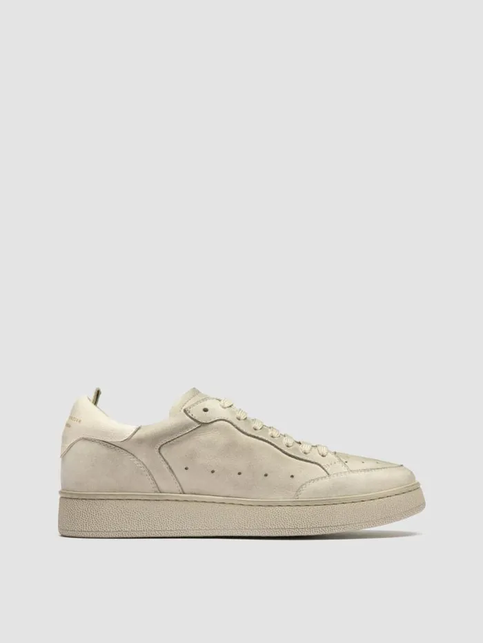 Women Officine Creative Footwear THE ANSWER 107 Off White Nubuck Low Top Sneakers